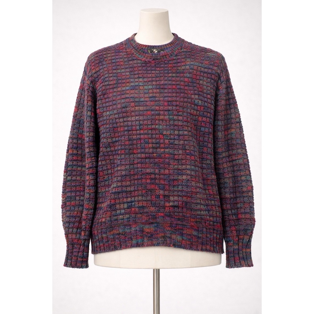 Vintage Lake Harmony Coogi-Style Multicolor Knit Sweater Men's M USA‎ Made Crew